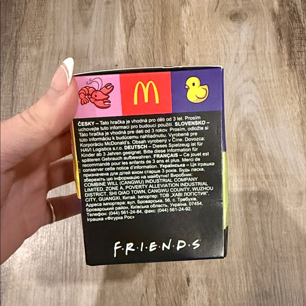 Never opened McDonald’s collab Friends Pop Art Figurine Box - Yellow & Black - Picture 2 of 6